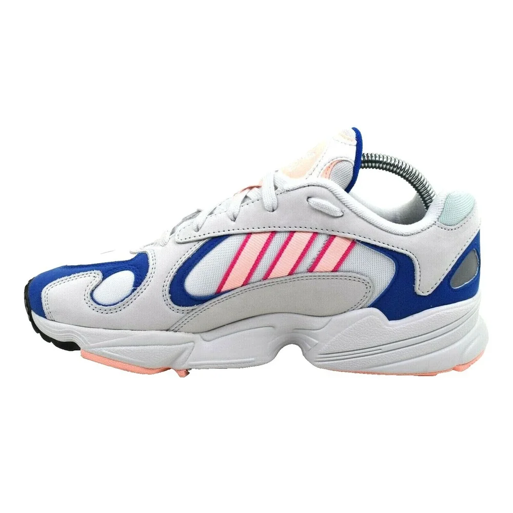 Adidas Yung-1 Men's Blue Light Coral Leather Athletic Sneaker Shoe Sz 8.5 BD7654